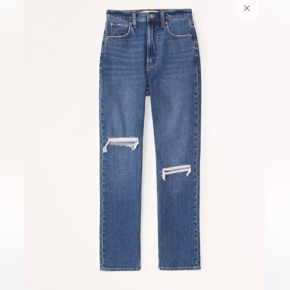 Abercrombie & Fitch Ankle Straight Ultra High Rise